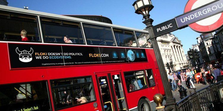 
                    Реклама криптовалюты Floki Inu возвращается в Лондон                