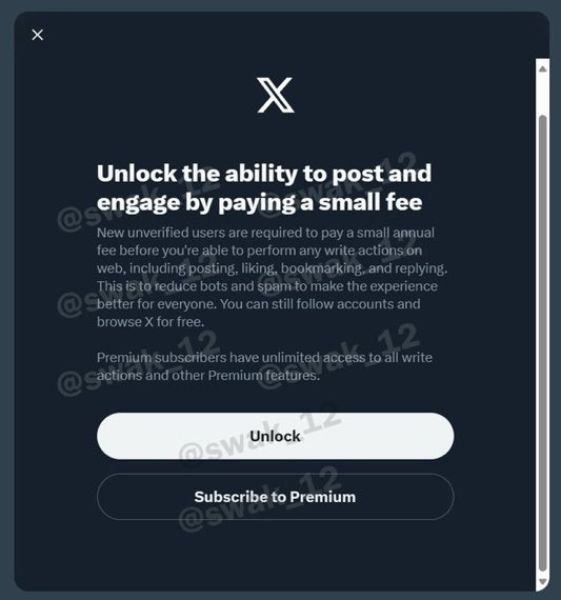 У новых пользователей X будут удерживать плату за сообщения