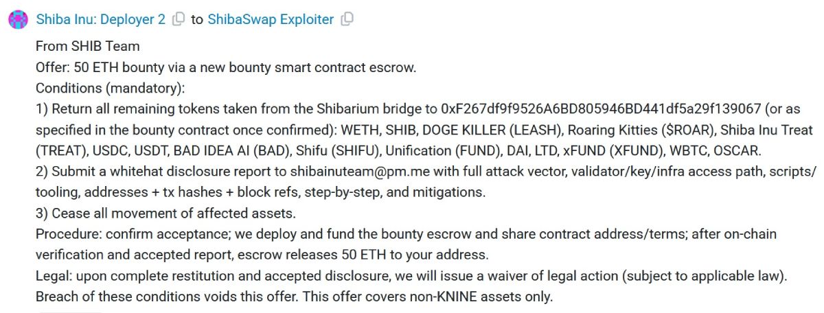 shibarium-hacker-message