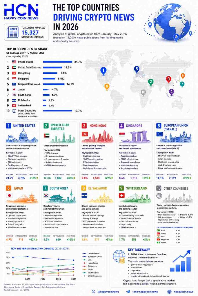 Countries that became a source of news for the crypto market in 2026
